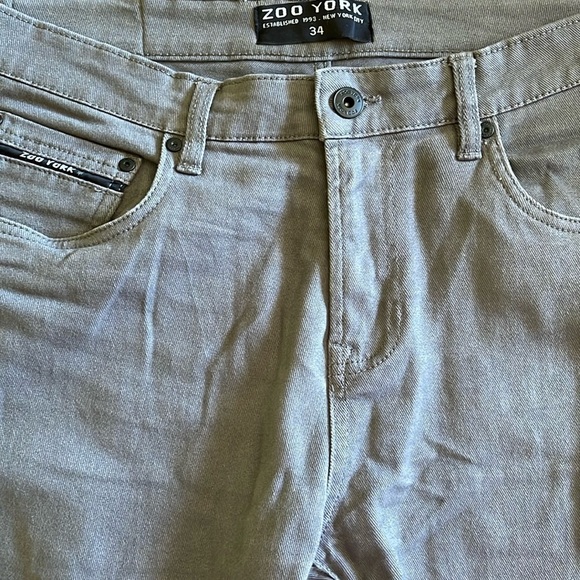 Zoo York W36/31 grey cotton/spandex zip up  pants - Picture 3 of 10